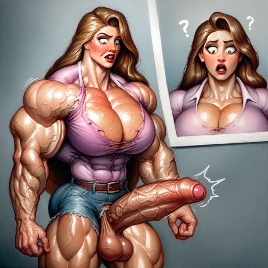 Veins Expansion, Sweaty, Hyper Veiny Dick Shemale AI Porn