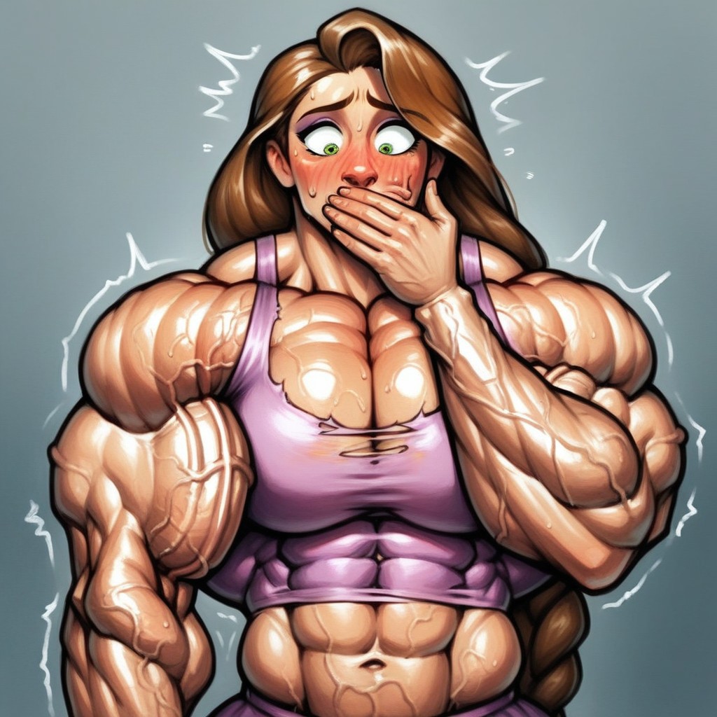 Medium Length, Visible Veins, Hyper Muscle Shemale AI Porn