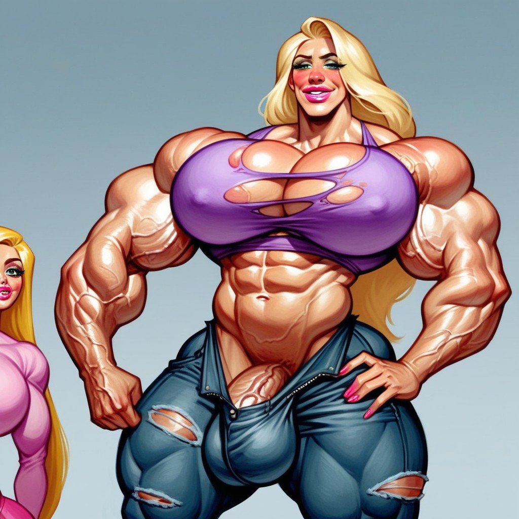 Big Massive Oversized Veins, Hips, Anabolic Muscle Shemale AI Porn