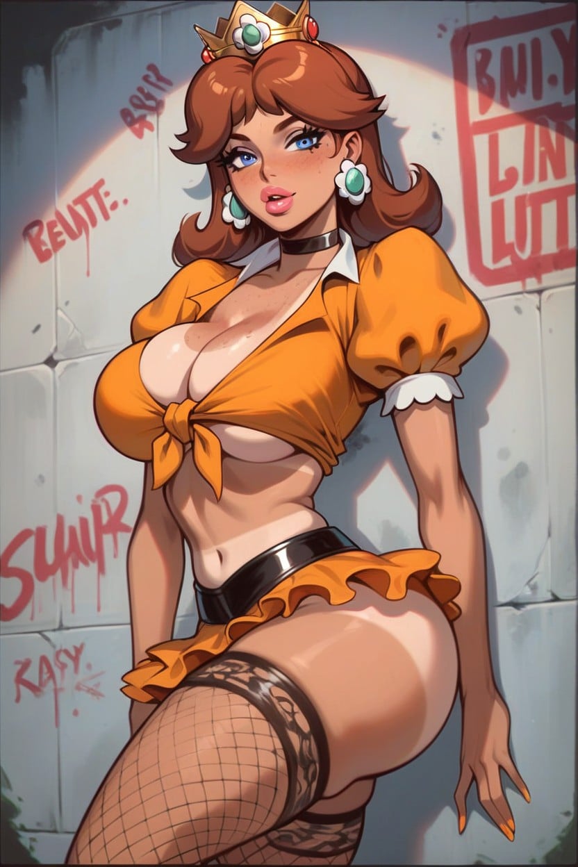 Seductive Look, Tanlines, Posters On Walls Hentai AI Porn