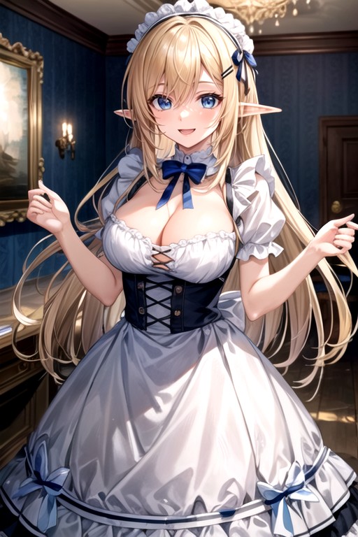 Long Length, French Maid, Elf Ears AI Gay Porn