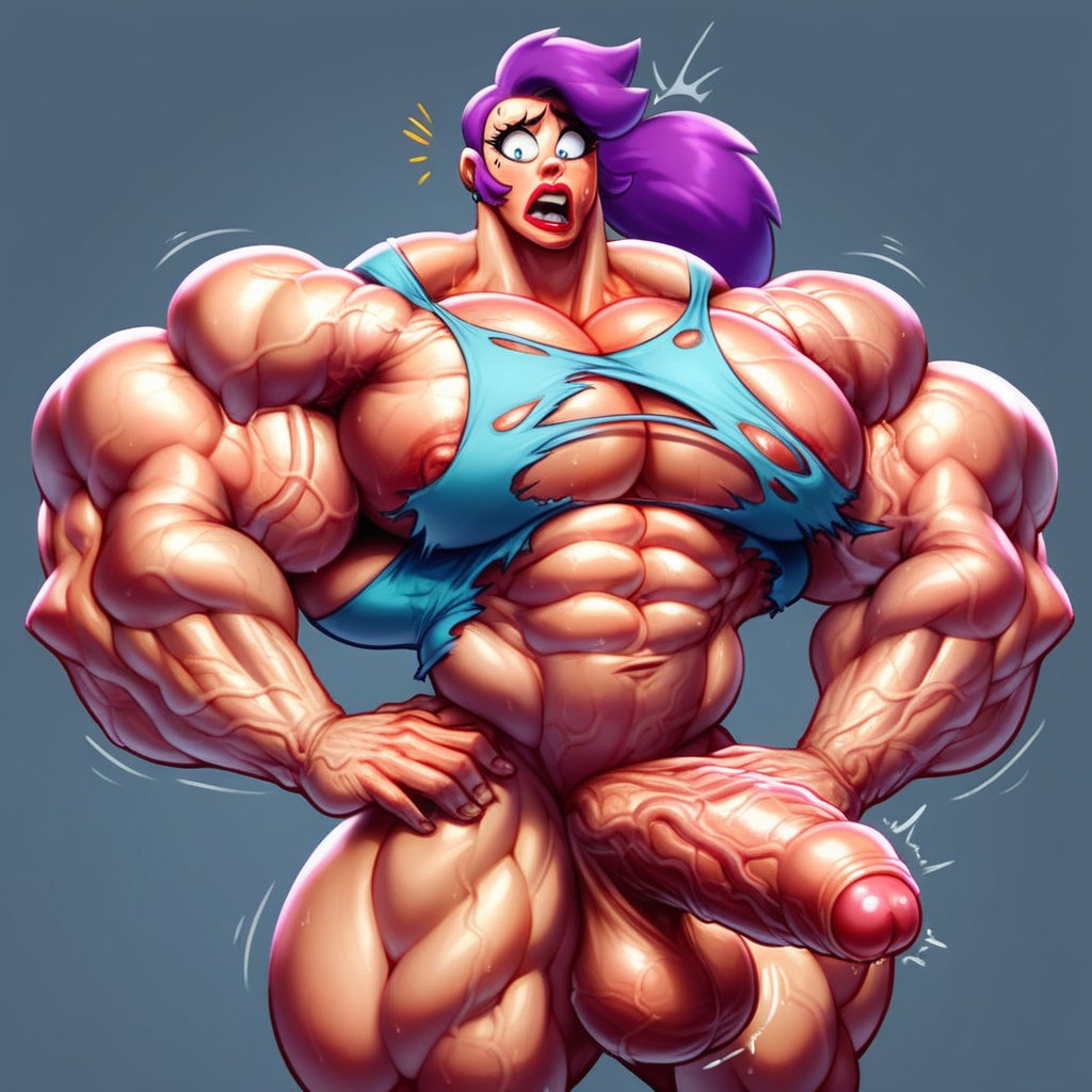 Hyper Extremely Veins, Juicy Veins, Extremely Big Muscle Shemale AI Porn