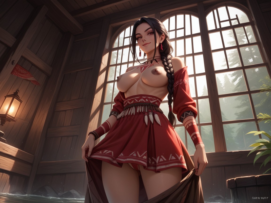 Rounded Ass, Rear View, Soft Light Hentai AI Porn