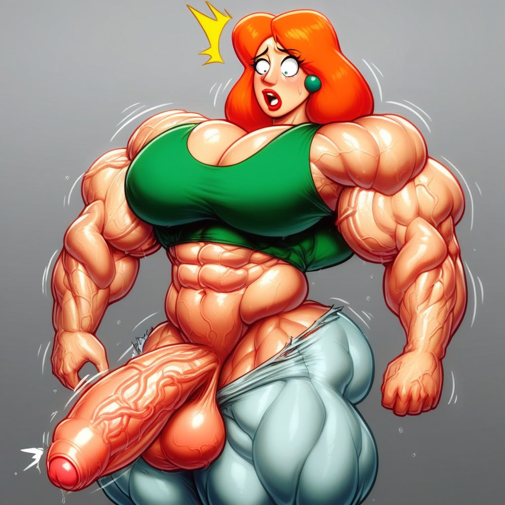 Veins All Over Her Body, Body Transformation, Blow Up Muscle Shemale AI Porn