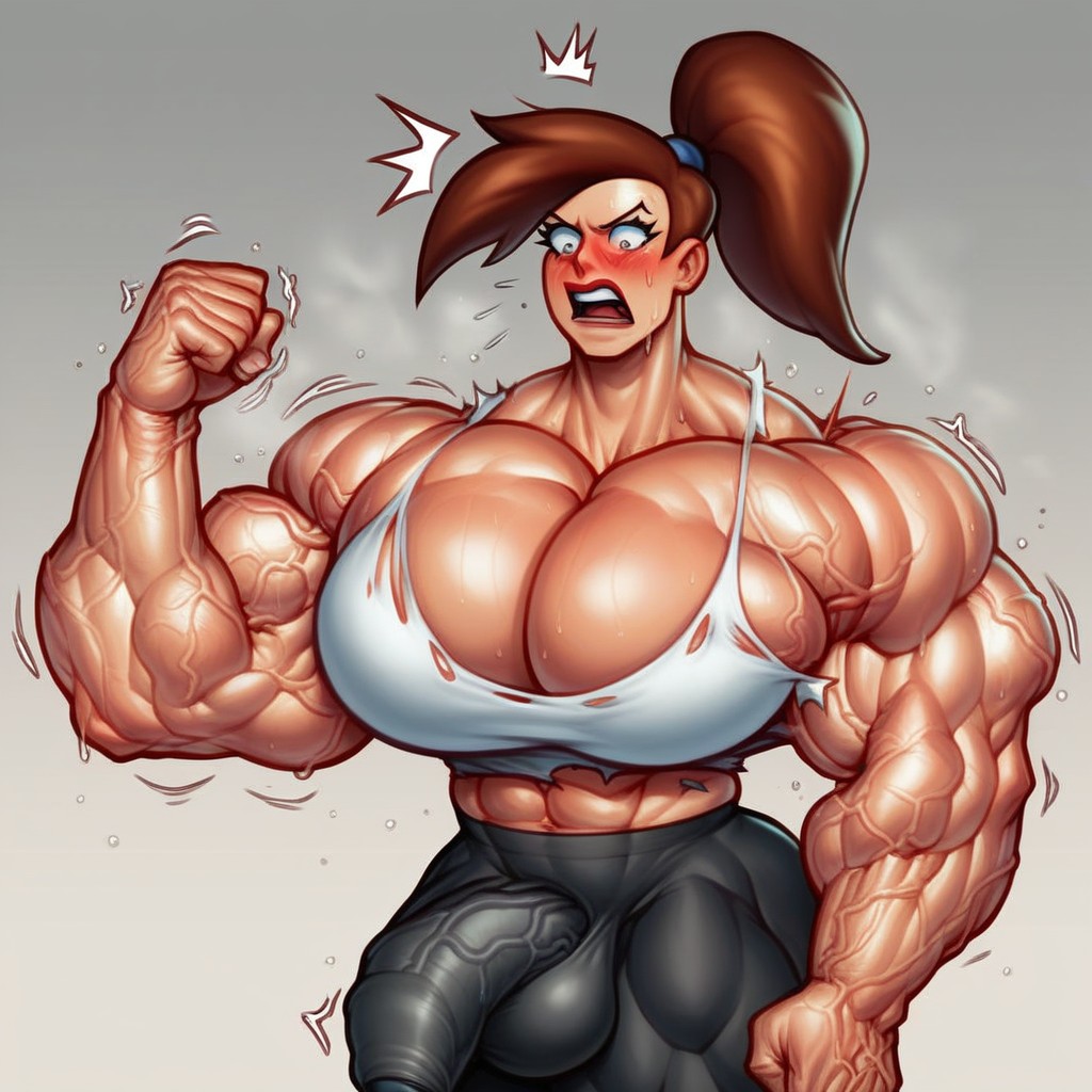 Muscle Growth Story, Sweaty, Veins All Over Her Body Porno shemale IA