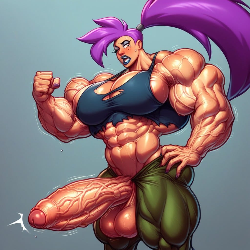 Futa Leela, Veins Expansion, Veiny Foreskin Shemale AI Porn