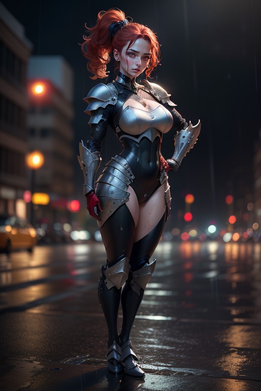 Ponytail, Armour Gloves, D Hentai AI Porn