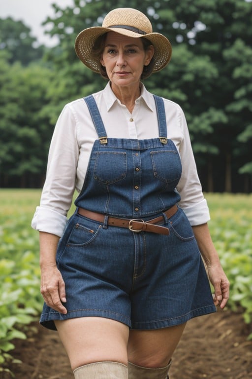 Agricultor, 50+, Cara Cansada Pornografia de IA