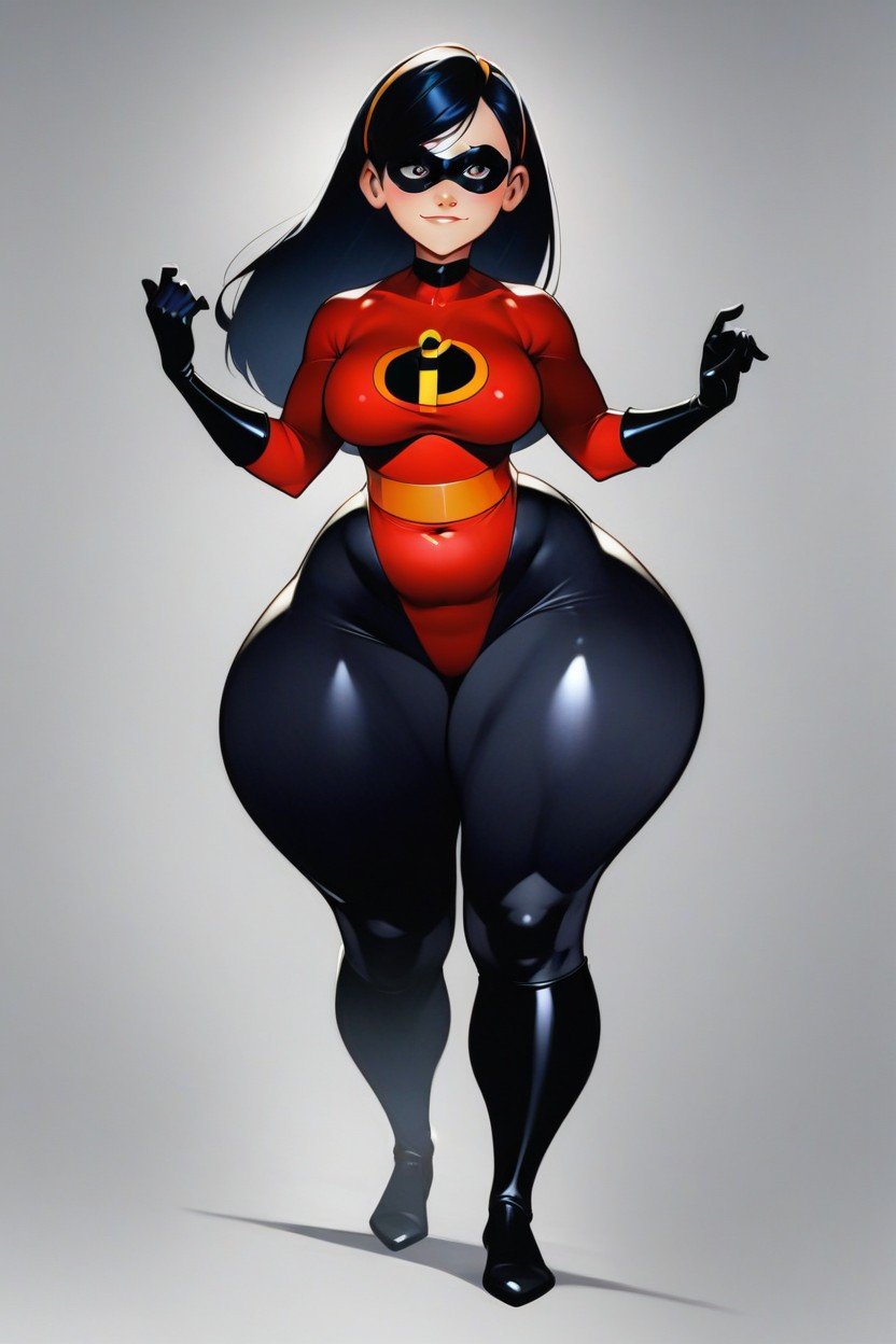 Standing, Violet Parr, Clothed Pornografia de IA