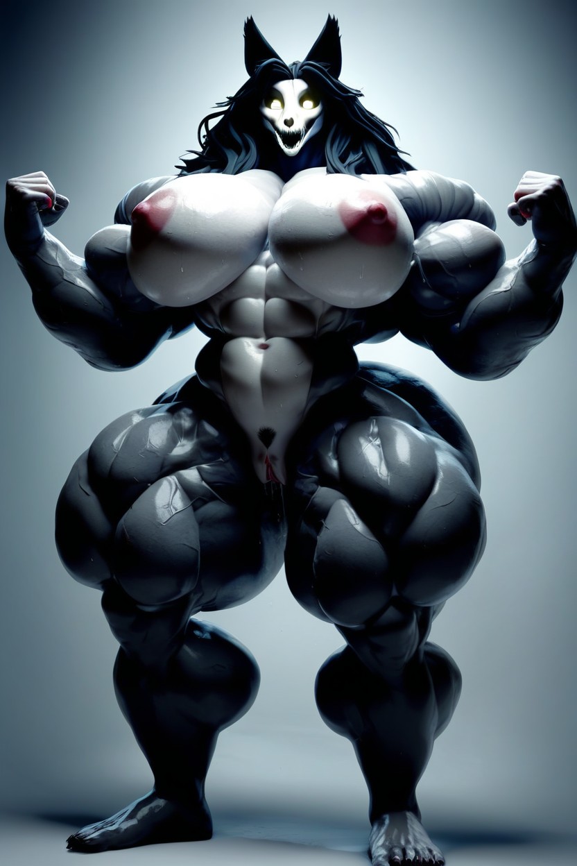 Fit, Massive Pectorals, Naked Furry AI Porn