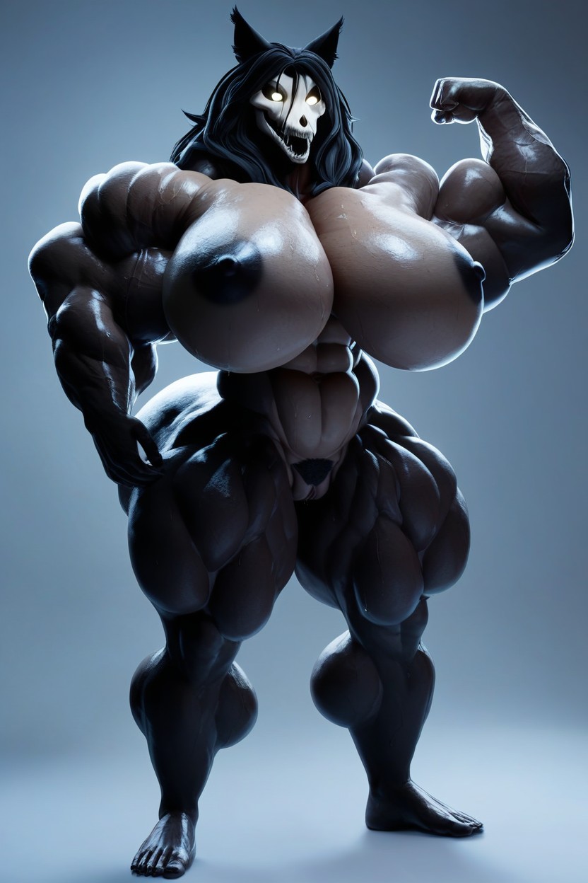 Massive Pectorals, Massive Pectoral, Defined Abs Furry AI Porn