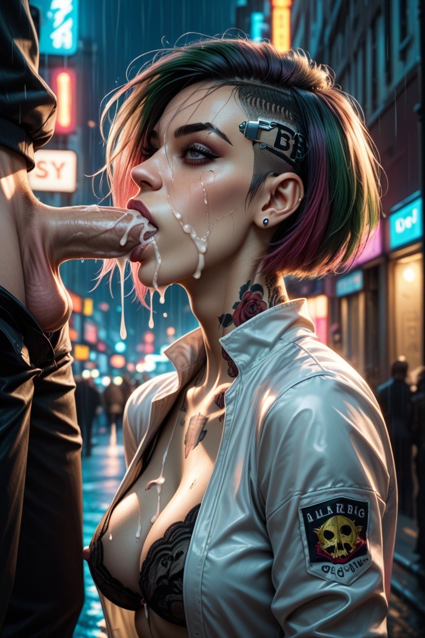 Deep Throat, Judy Alvarez From Cyberpunk, Mamado (tercera Persona)Porno AI