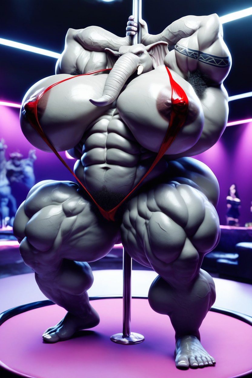 Strip Club, Slingshot Bikini, Tattoo Furry AI Porn