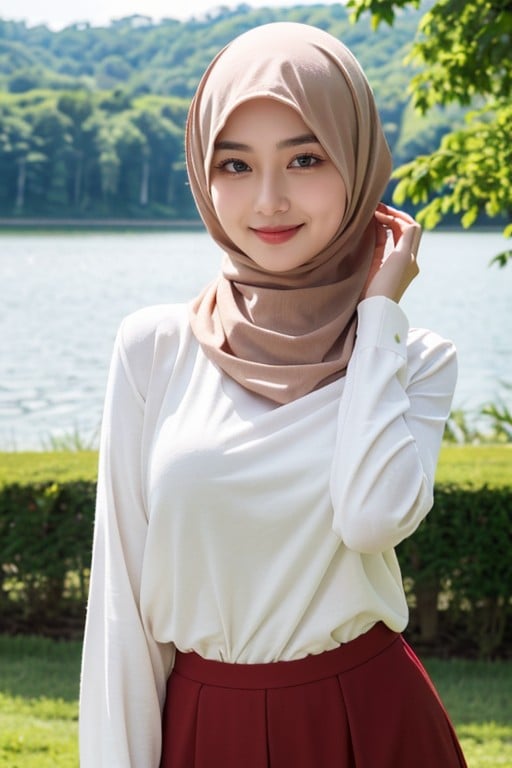 Longsleeves, Hijab, Long SkirtAI黄片