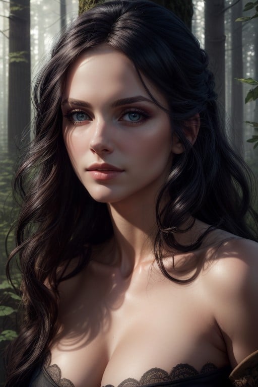 Facing Viewer, Yennefer Of Vengerberg From The Witcher, ForestAI黄片