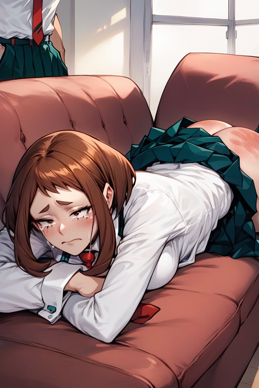 手形スパンキング, スキニー, Ochaco Uraraka From My Hero Academia ファーリーAIポルノ