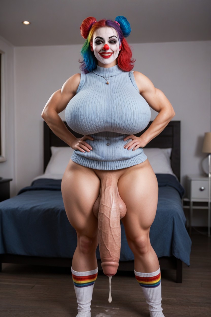 Long Foreskin, Pennywise Clown, Soft Skin Balls Shemale AI Porn