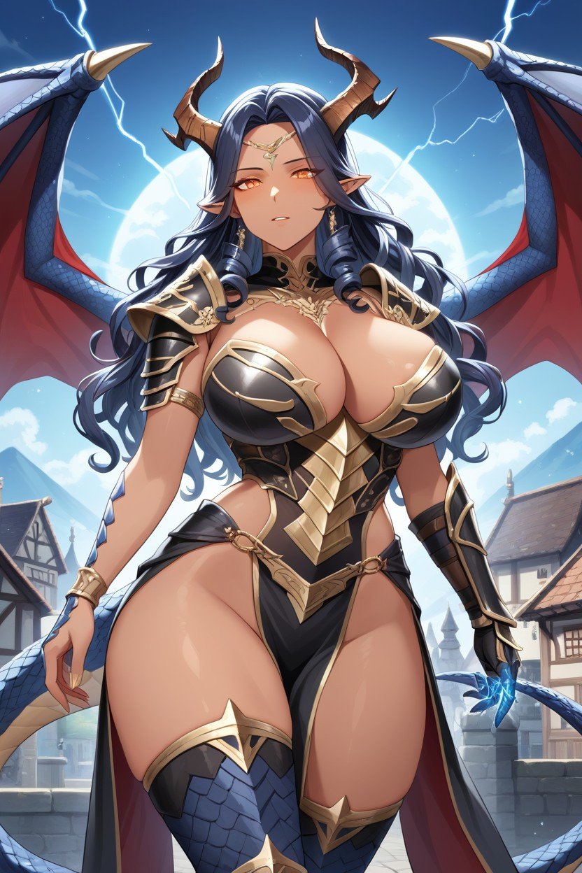 Scales, Dragon Girl, Armor Furry AI Porn