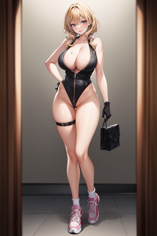 Girl Naked, Shoes, Solo Focus AI Porn