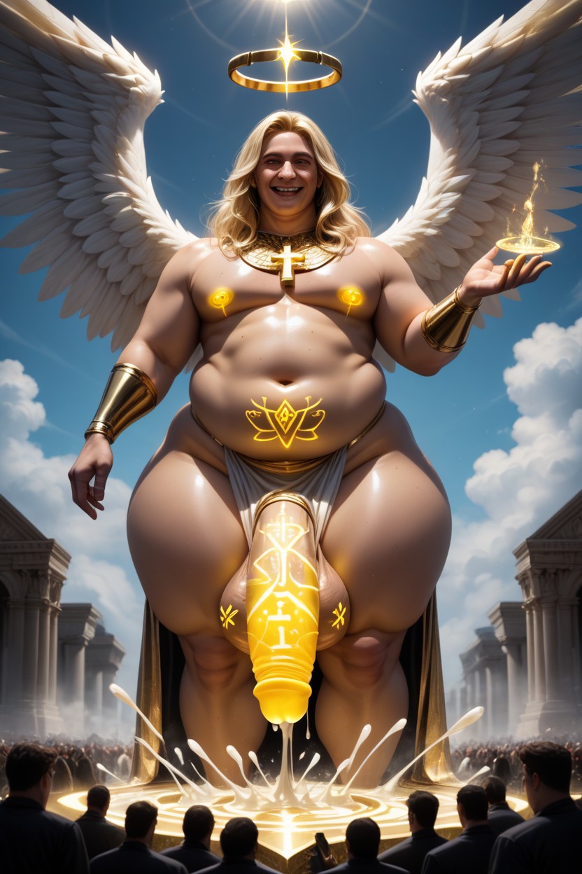 Chubby, Gigic Balls, Full Body AI Gay Porn