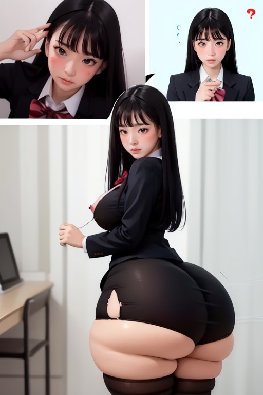 Extremely Large Ass, Face, Breast Expansion AI Porn