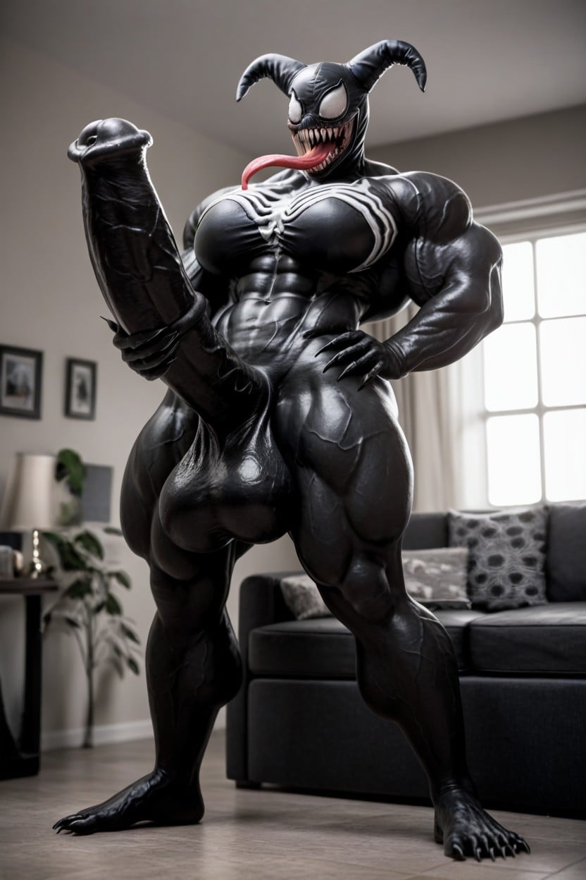 Thick Thighs, Massive Venom Penis, Pony Cock Shemale AI Porn