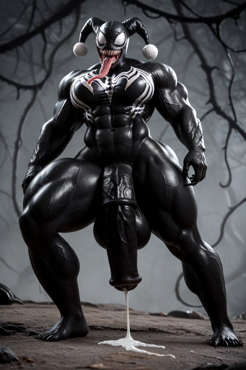 Harley Quinnclassic, Abs, Venom Futanari Shemale AI Porn
