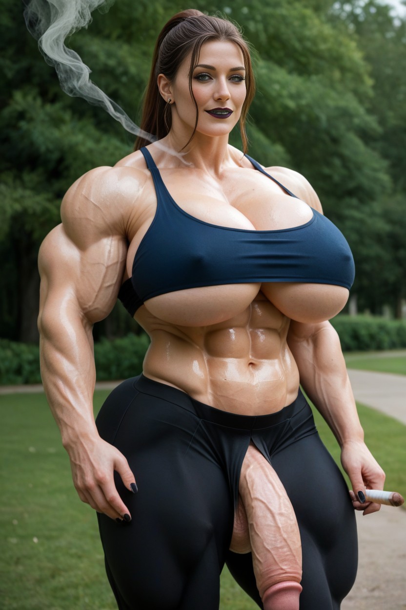 Huge Lats, Sweaty, American AIポルノ