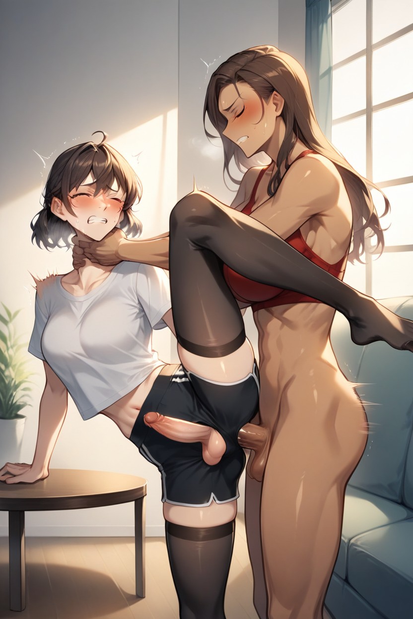 Choking, Stockings, 18 Shemale AI Porn