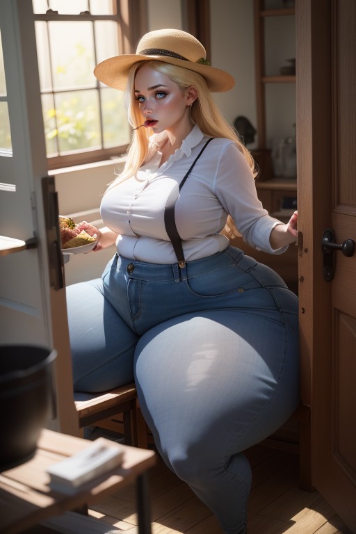 Jeans, Ssbbw, Struggling AI Porn