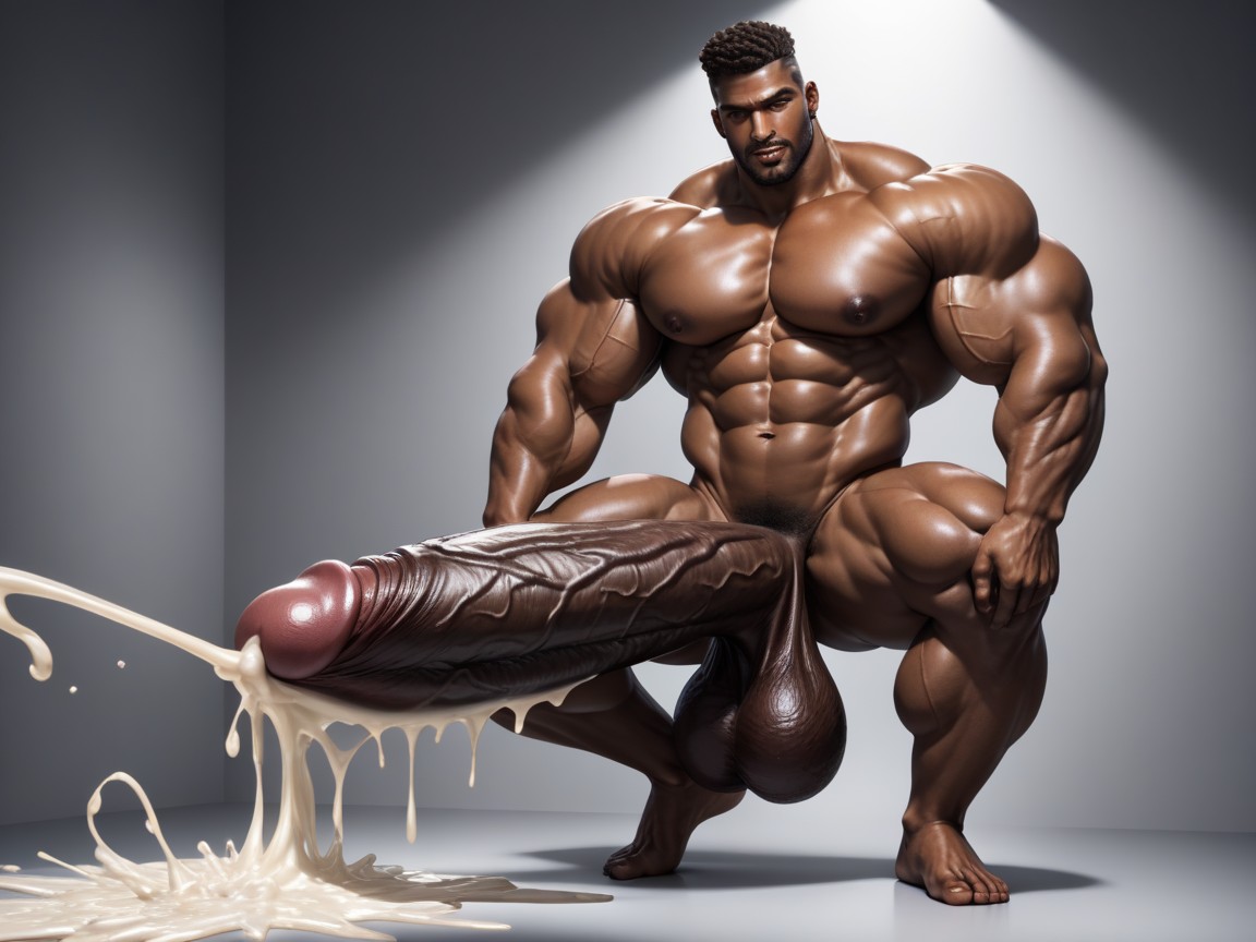 Man, Male, Huge Testicles AI Gay Porn