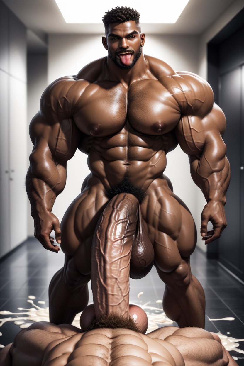 Large Thighs, Bbc, Large Jawline AI Gay Porn