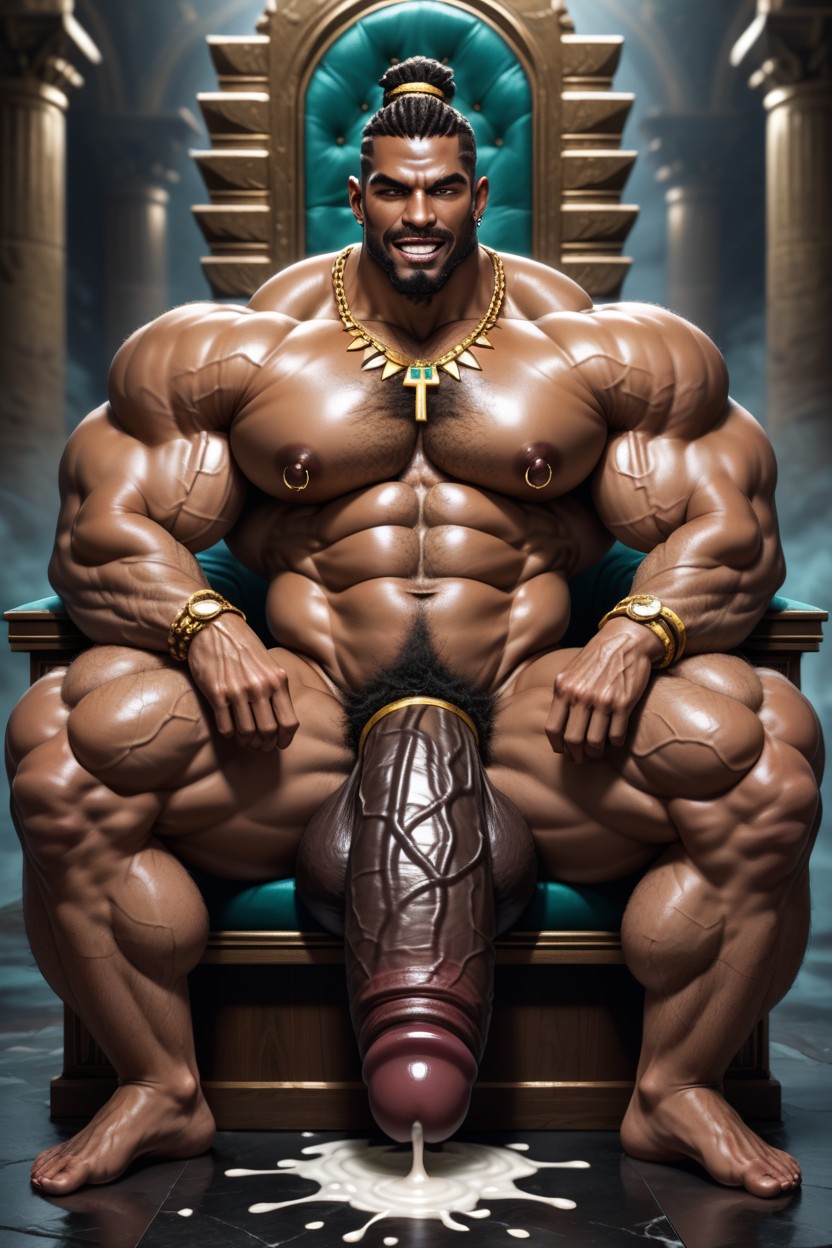 Extreme Pubic Hair, Big Nose, Muscle God AI Gay Porn