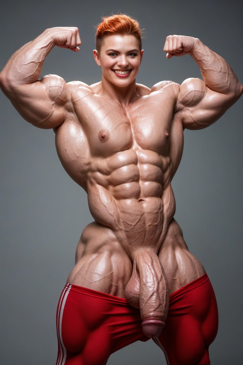 Sweaty, Big Massive Veins, Pri Background Shemale AI Porn