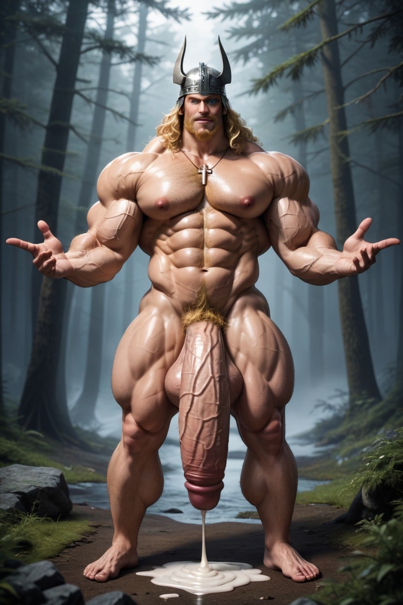 Full Body, Extreme Hyper Cock, Gigantic AI Gay Porn