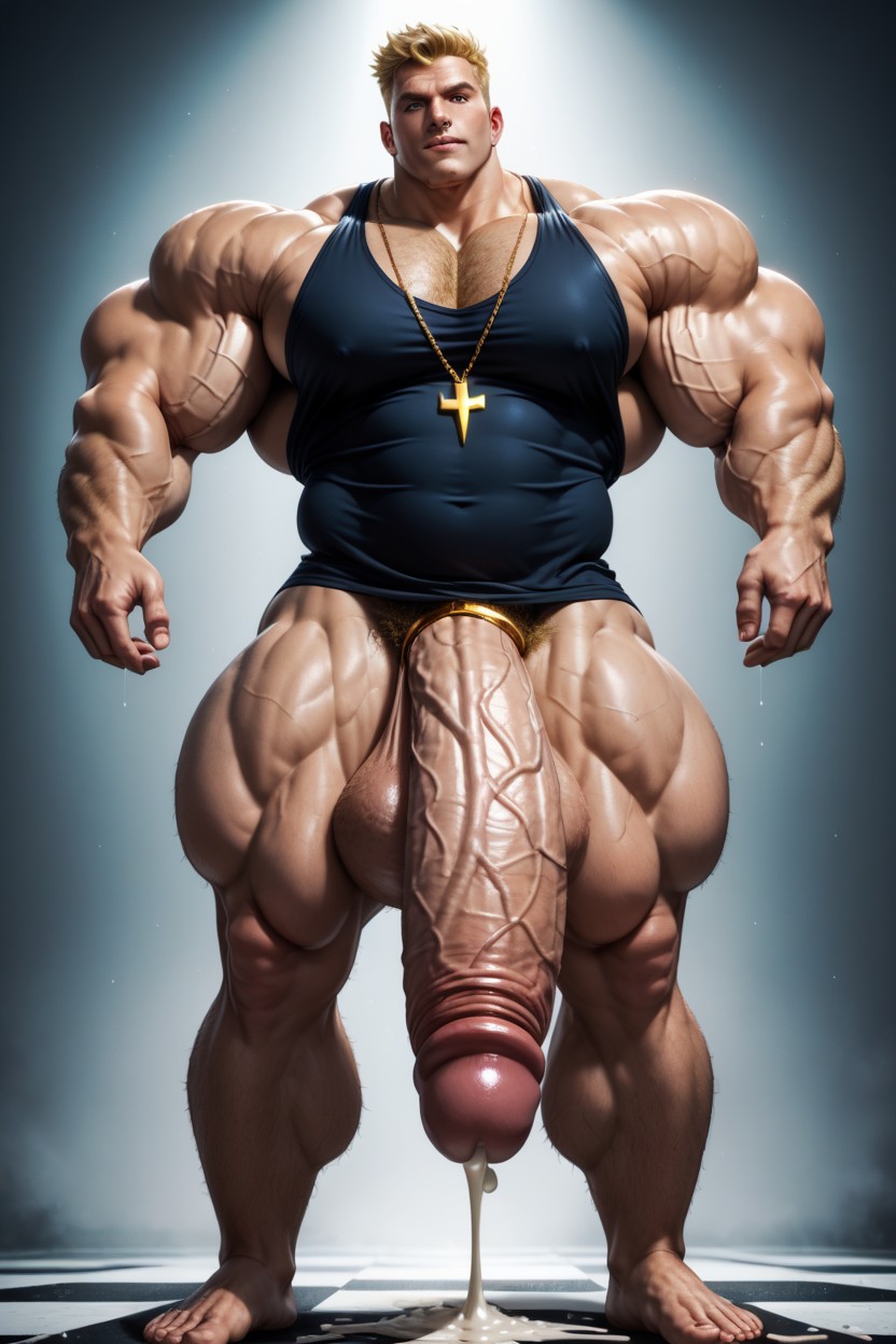 Portrait, Large Jawline, Gigantic Bulge AI Gay Porn