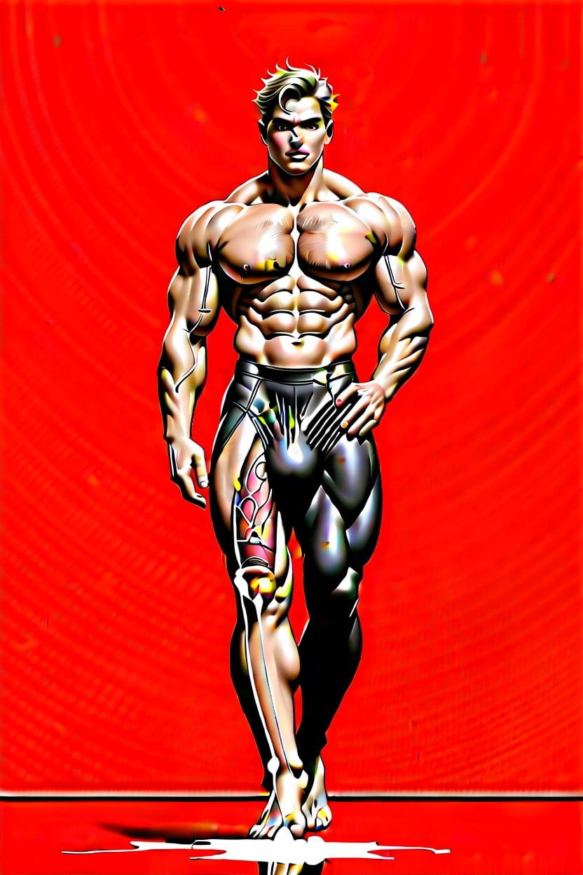 Hyper Muscles, Gogo Dancer, Long Length AI Gay Porn