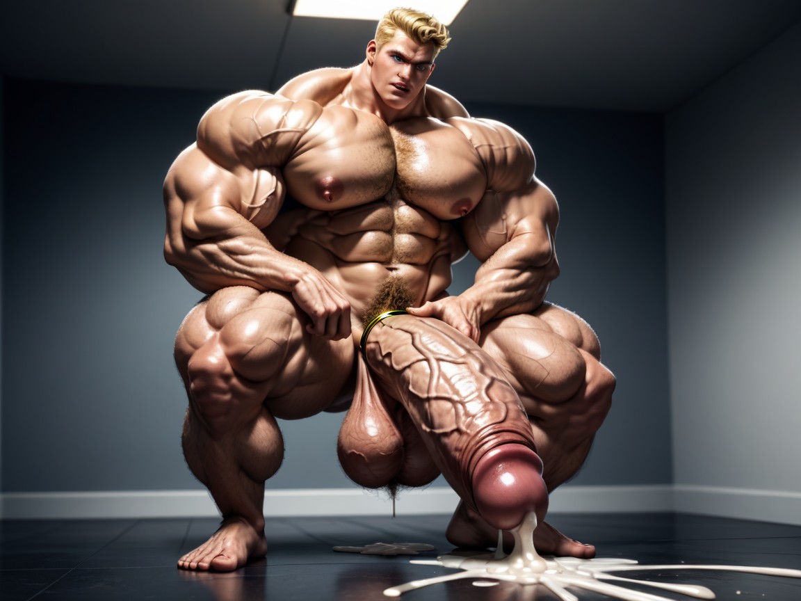 Disproportionately Huge Pectorals, Feet Tall, Skinny AI Gay Porn