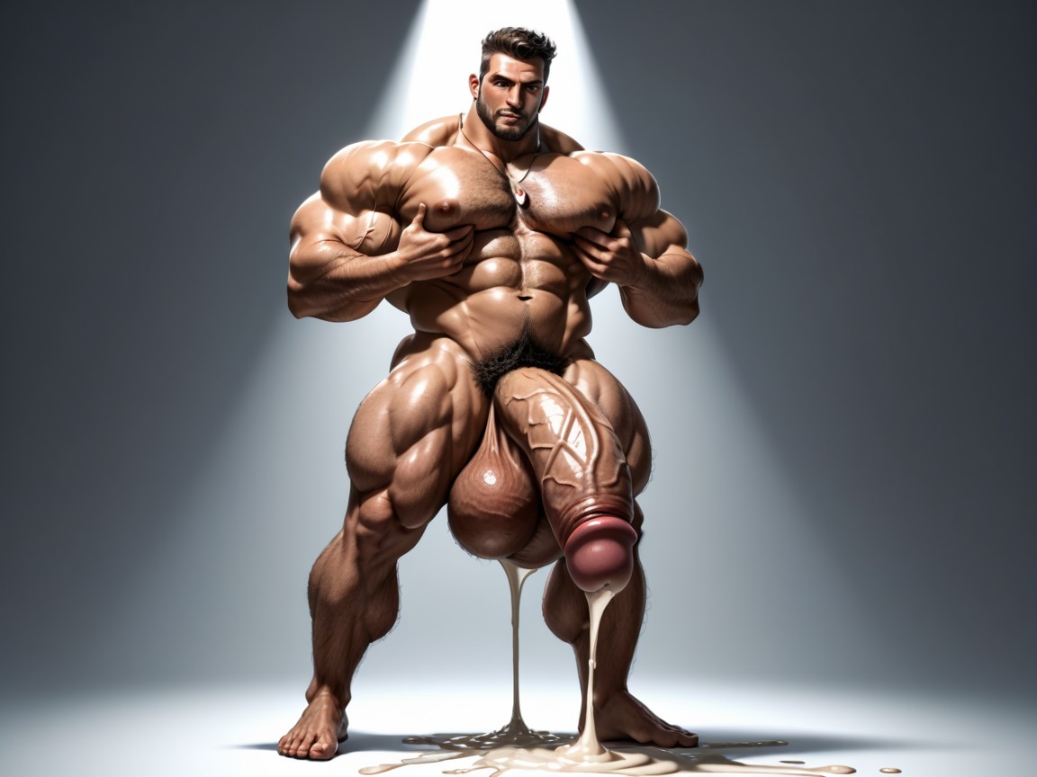 Large Jawline, Hyper Bara, Huge Jaw And Chin AI Gay Porn