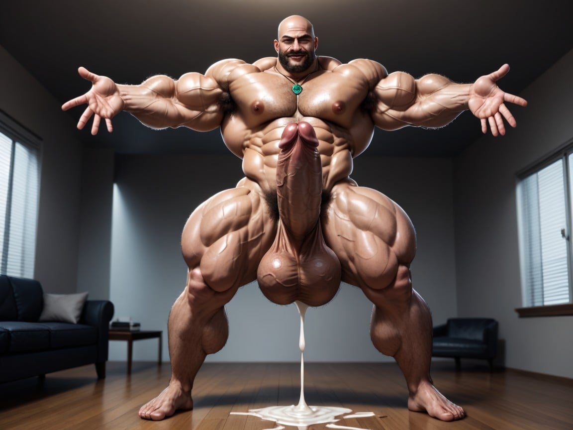 Gigantic Cock, Hyper Bodybuilder, Extreme Hyper Cock AI Gay Porn