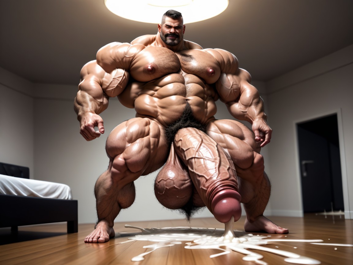 Extreme Muscles, Large Thighs, Thick Thighs AI Gay Porn
