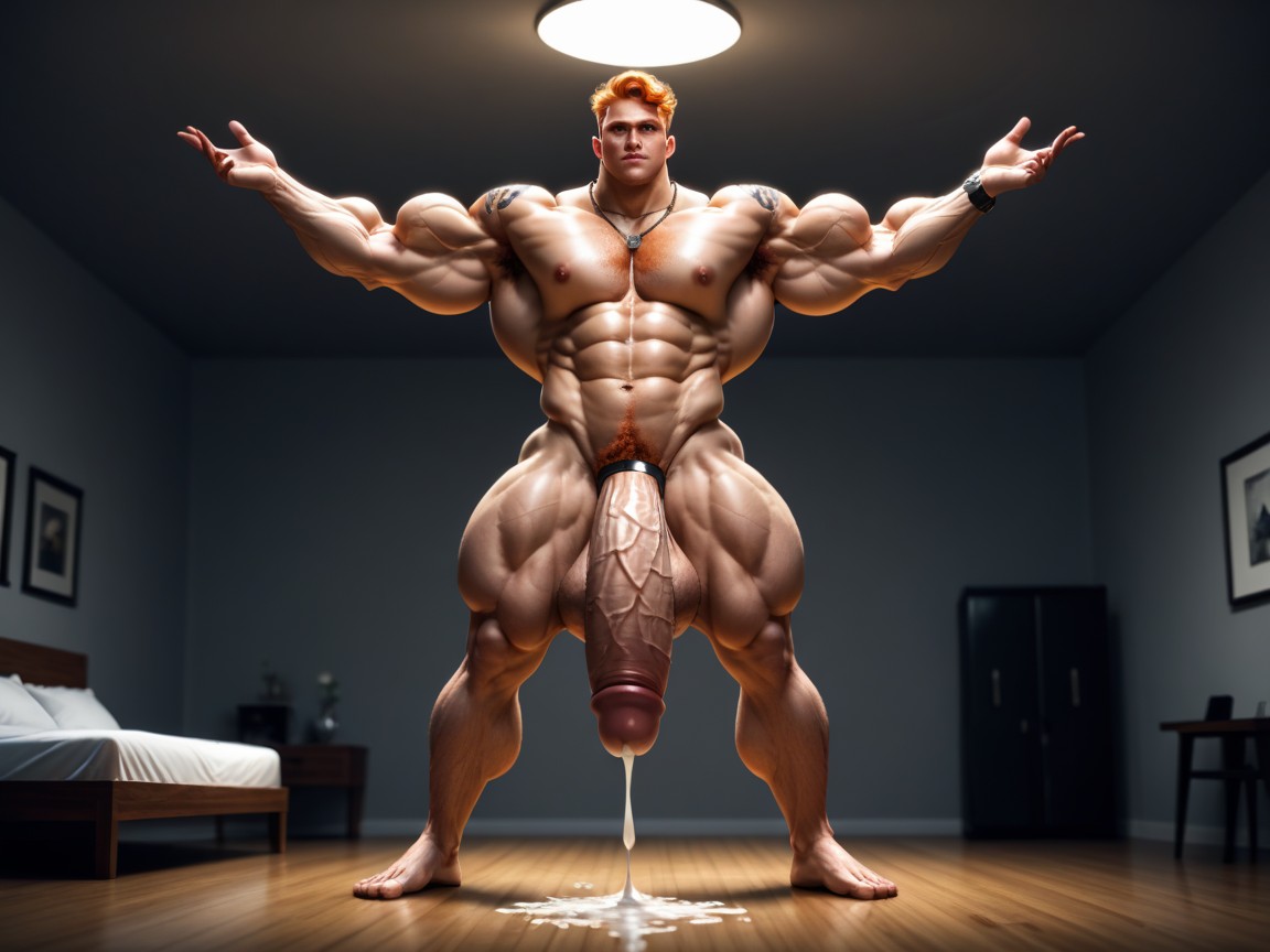 Large Veins, 1 Person, Athlete AI Gay Porn