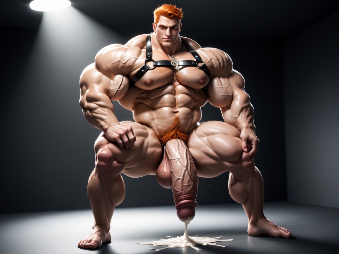 Large Veiny Muscles, Brown Eyes, Angelic Face AI Gay Porn