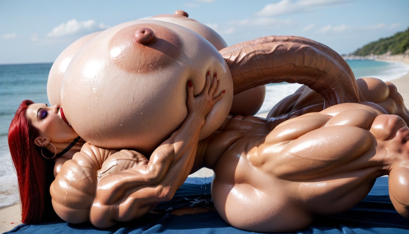 Lactation, Extremely Wide Thigh Gap, Breast Expansion Shemale AI Porn