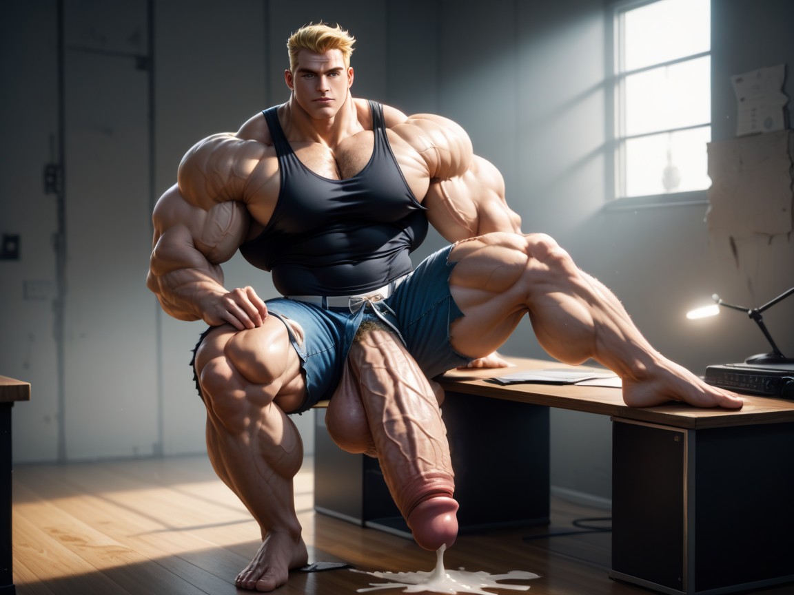 Bulky Muscle, Close Up, Hyper AI Gay Porn