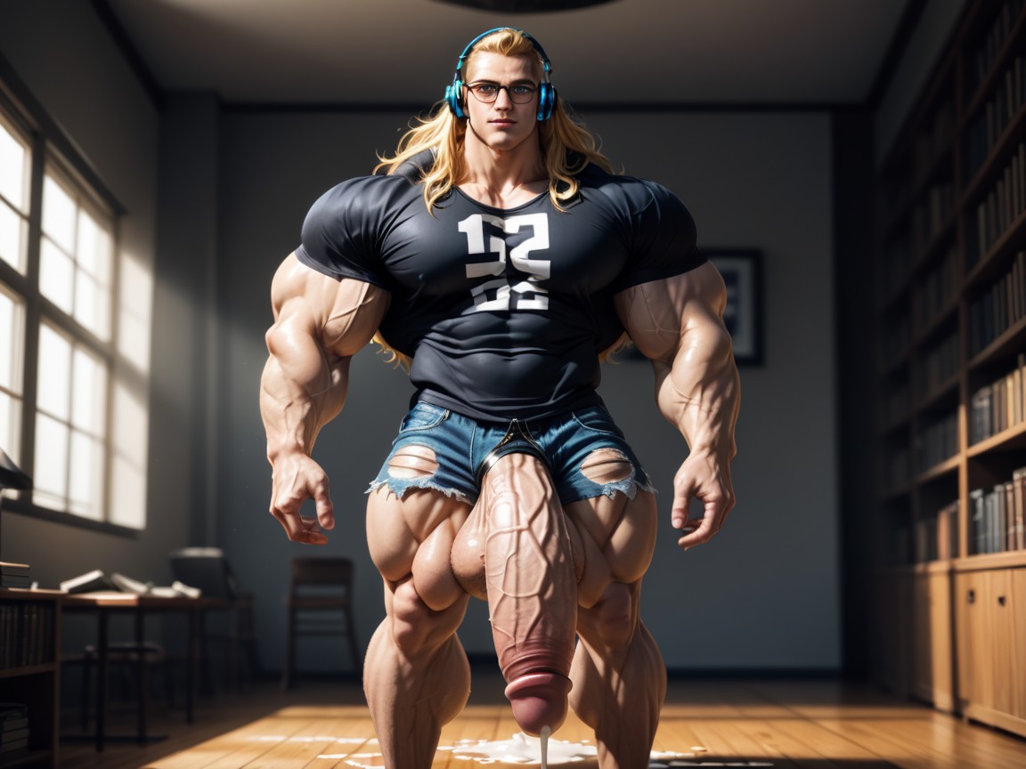 Pale Skin, Soft Shadow, Large Cock Between Legs AI Gay Porn