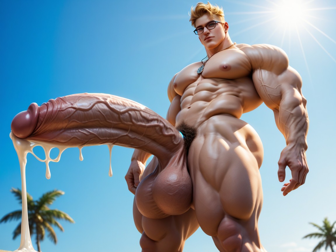 Angelic Face, Rear View, Thick Thighs AI Gay Porn