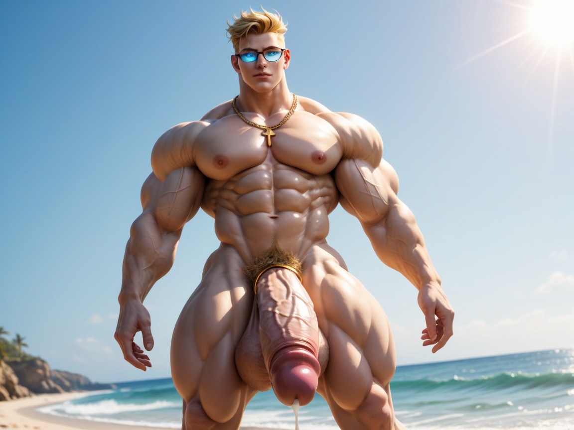 Bottom Up, Extreme Massive Round Hyper Balls, Looking At Viewer AI Gay Porn