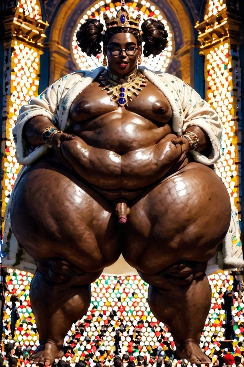 Crown, Eating, Morbidly Obese AI Gay Porn