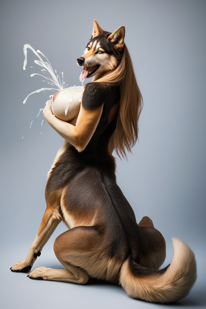 Rear View Photorealistic, Masterpiece, Cumshot Furry AI Porn